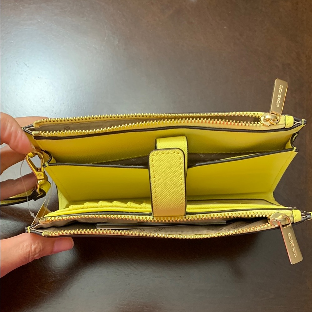Michael Kors Sunny Yellow Clutch Wallet - Picture 6 of 10